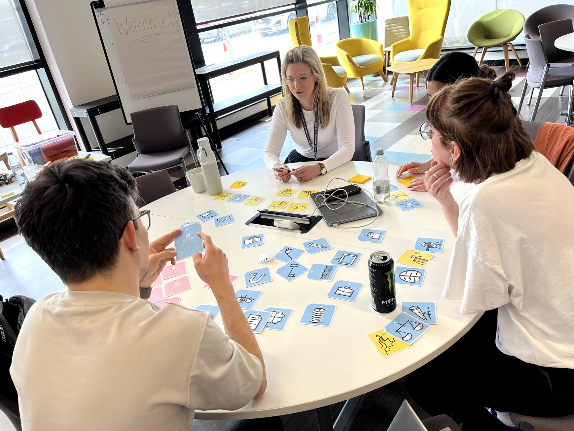 A team coaching session in action